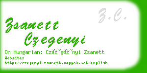 zsanett czegenyi business card